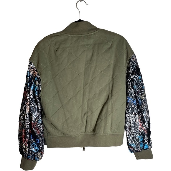 Ramy Brook Mickie Graffiti Sequin Bomber Jacket - Picture 3 of 9